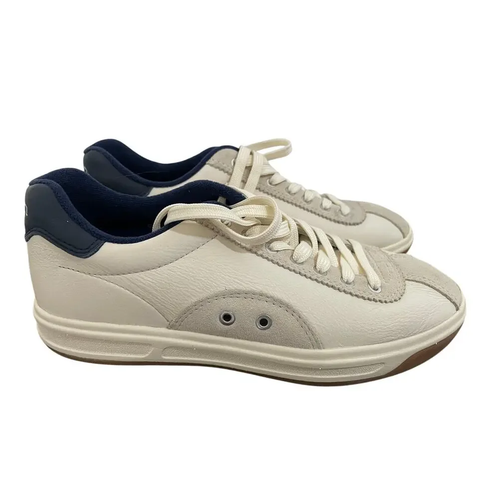 Polo Ralph Lauren Court 100 Sneakers Beige Leather Suede Size 6 Neutral